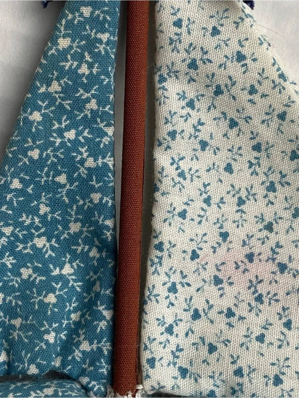 Vintage Sailboat Xmas Ornament Handmade Chintz Fabric Blue Sail Boat Beach Ocean